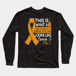 leukemia cancer survivor t shirt cancer 0 me 1 Long Sleeve T-Shirt